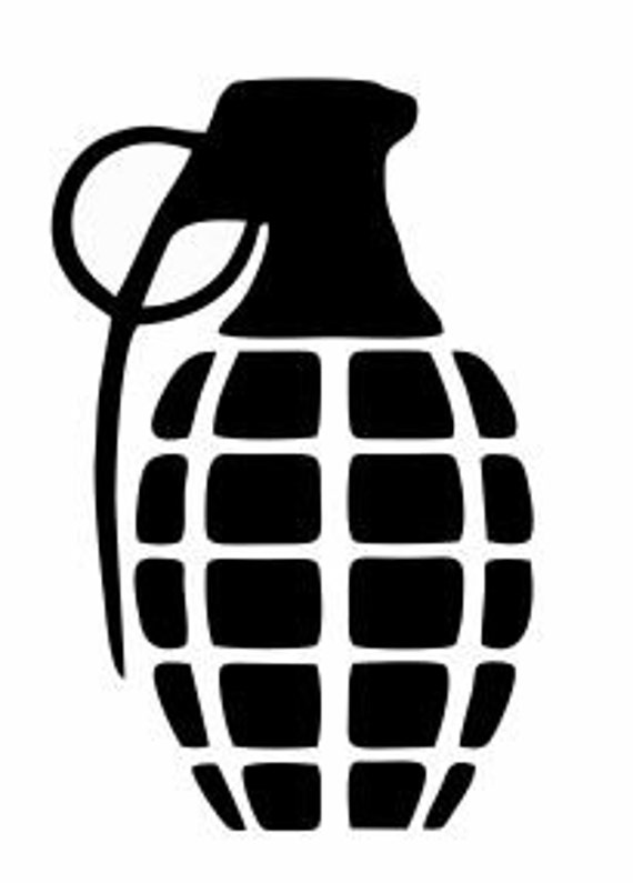 Hand Grenade Decal: Military Decals Hand by ArtisticAttires