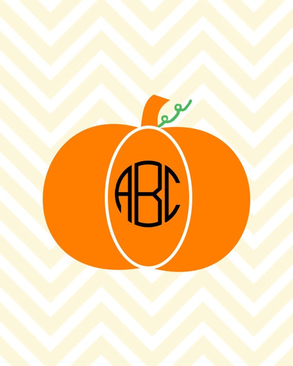 Download Items similar to Pumpkin Monogram SVG, DXF Files for ...
