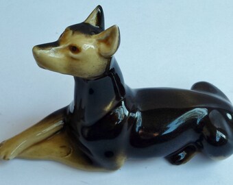 Vintage Brazilian Ceramic Doberman Figurine