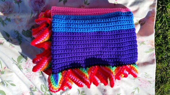 rainbow gay pride afghan crochet pattern