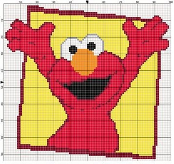 Pixel Crochet Pattern Elmo