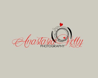 Digital Photography Watermark - Red Cursive - Digital Logo - Photography Logo - Photography Brand - Premade Brand - Digital Shop Logo