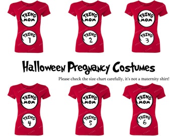 ALL Styles Women Thing Mom Pregnancy Funny T-Shirt Dr.Seuss Cat Bday Halloween Thing 1 Thing 2 Dr.Seuss Day Funny Pregnant wife love Baby
