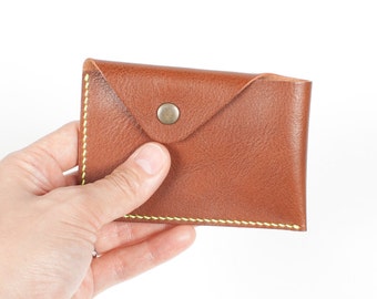 Leather Wallet case / leather minimalist wallets / Soft Leather Card holder Only One