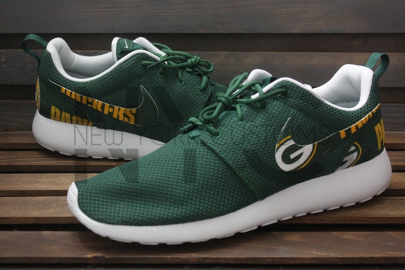 Green Bay Packers Nike Roshe Run Green Custom Men By Nycustoms