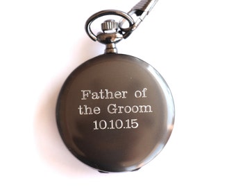 Father of the Groom Gift, Engraved Mens Pocket Watch, Personalized Pocket Watch, Custom Pocket Watch, Groomsmen Watches, Monogram watch