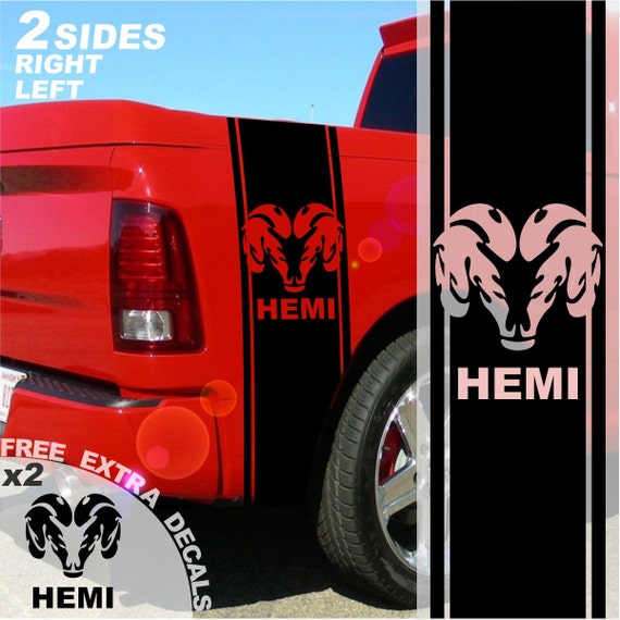 1500 2500 3500 Dodge Ram Truck Head HEMI Bedside by DencorDecals