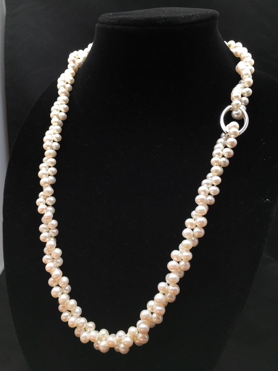 Long Pearl Necklace Genuine Pearl Necklace 60 Inches AAA