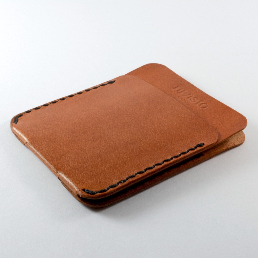 Kangaroo Leather Minimalist Wallet. by nivisto on Etsy