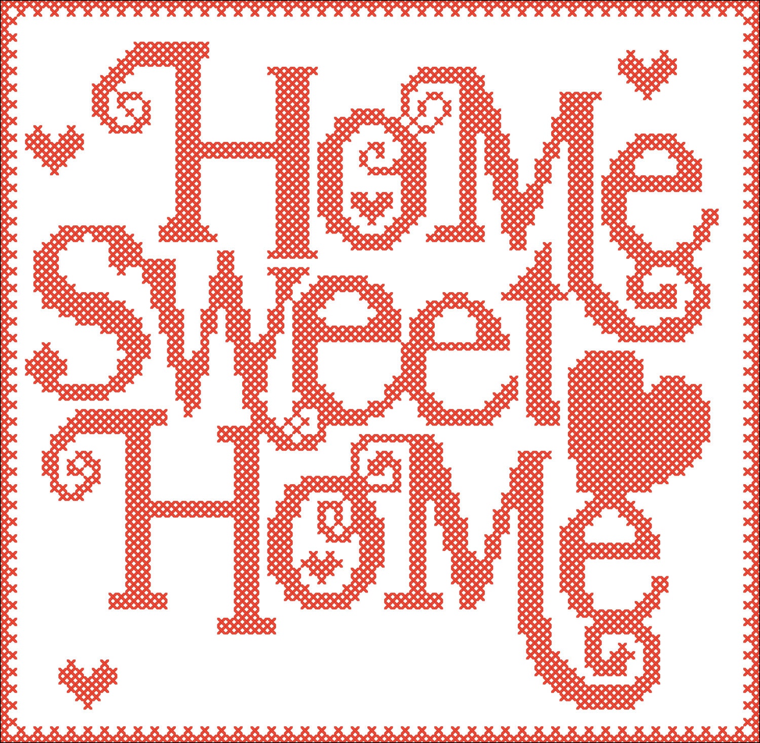 BOGO FREE PDF Home Sweet Home cross stitch pdf Pattern