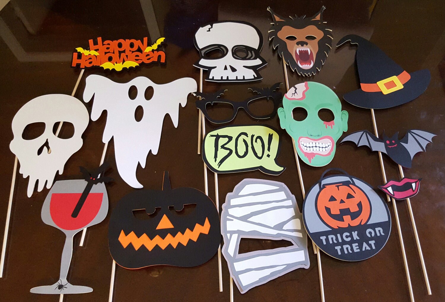 Halloween horror movies photo booth props