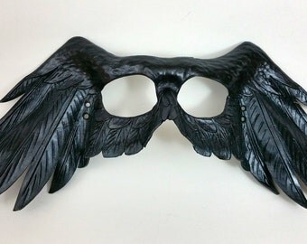 Leather Raven Wing Mask