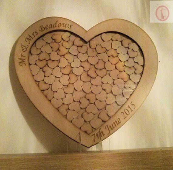 Heart slot guest book