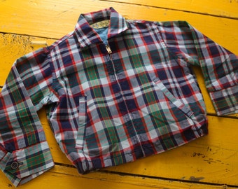 Vintage 3T BOY Plaid Spring Jacket by Pickwick, vintage boy 3T coat, retro 3T vintage coat, retro plaid boy 3T, retro boy's jacket 3T