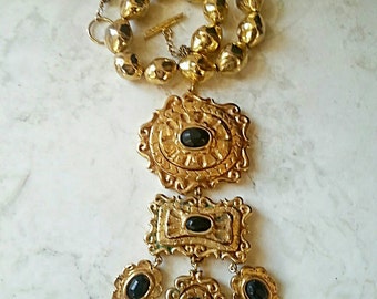 Vintage Christian Lacroix Necklace, Statement, Designer, Signed