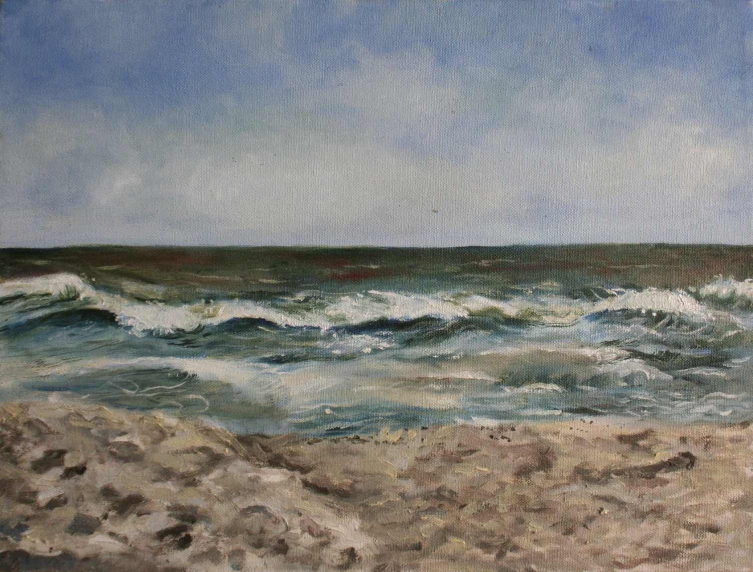 Huntington Beach Oil Painting 16x12