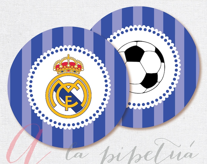 Real Madrid printables. Printable Soccer Centerpiece. Real Madrid decoration. Real Madrid centerpiece. INSTANT DOWNLOAD