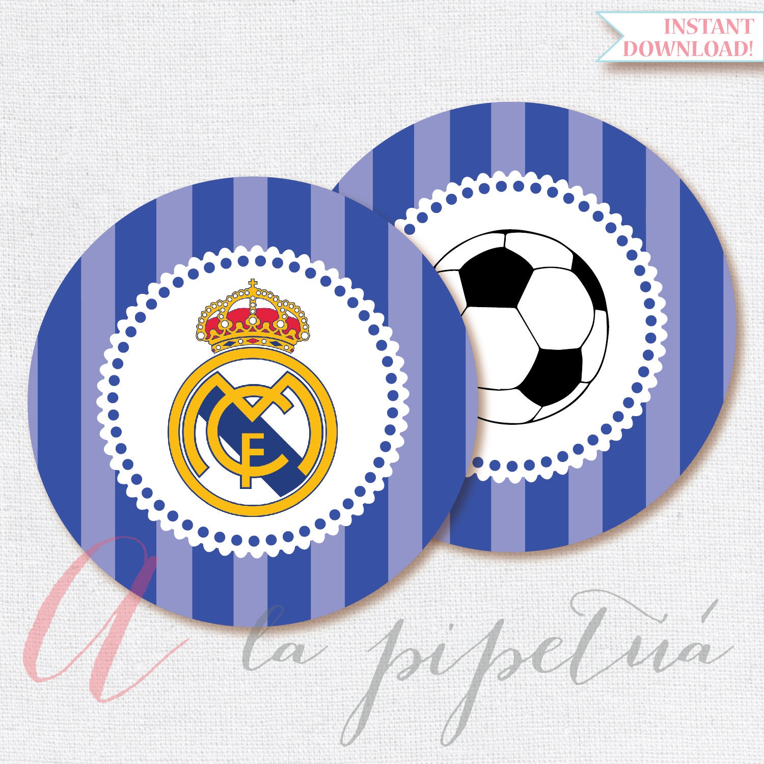 Real Madrid Printables Printable Soccer Centerpiece Real