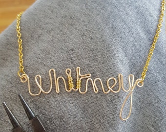 Personalized hand crafted name pendant. your choice of name (with option to make it a necklace). MUST READ DESCRIPTION! Free S&H
