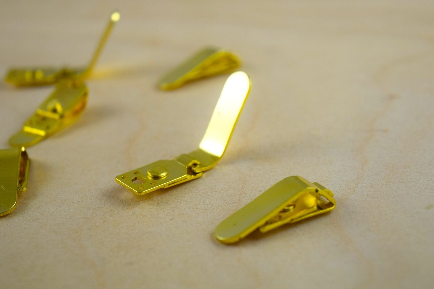 4 Gold Clipon Tie Hardware Bow Tie Hardware Bowtie Clip