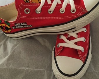Chicago Blackhawks Converse Shoes, Blackhawks Converse, NHL Shoes