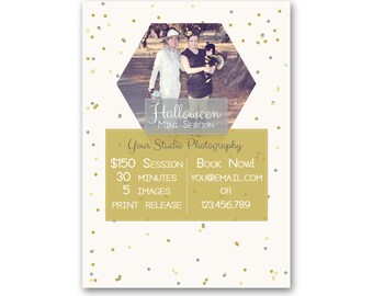 INSTANT DOWNLOAD - Halloween Mini Session, Fall Mini Session - Photoshop Template (id001)