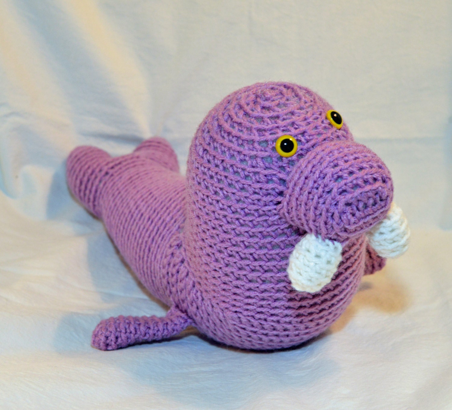 Walrus purple crochet stuffed animal