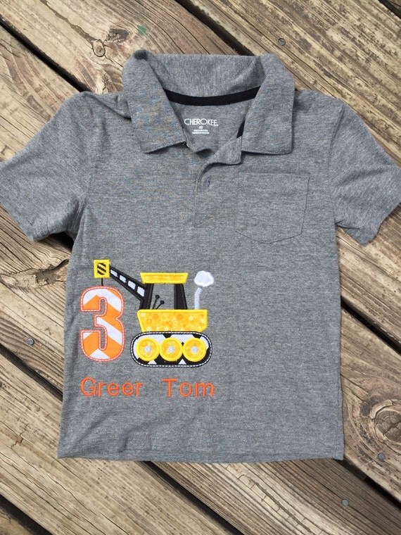 construction themed birthday shirts