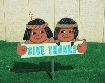 Thanksgiving Yard Sign Give Thanks