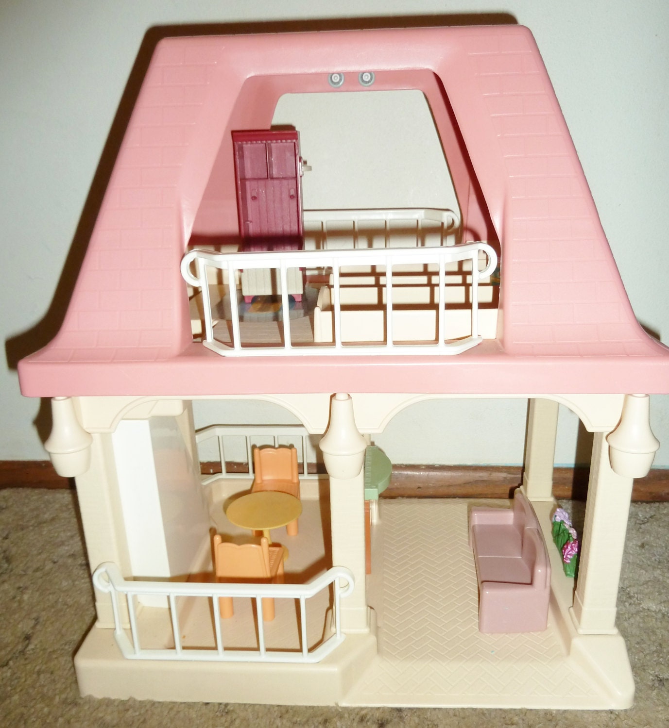 vintage pink dollhouse