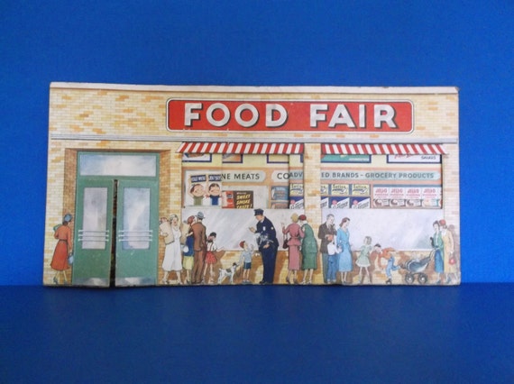 Food Fair TOY GROCERY STORE Cardboard Building With