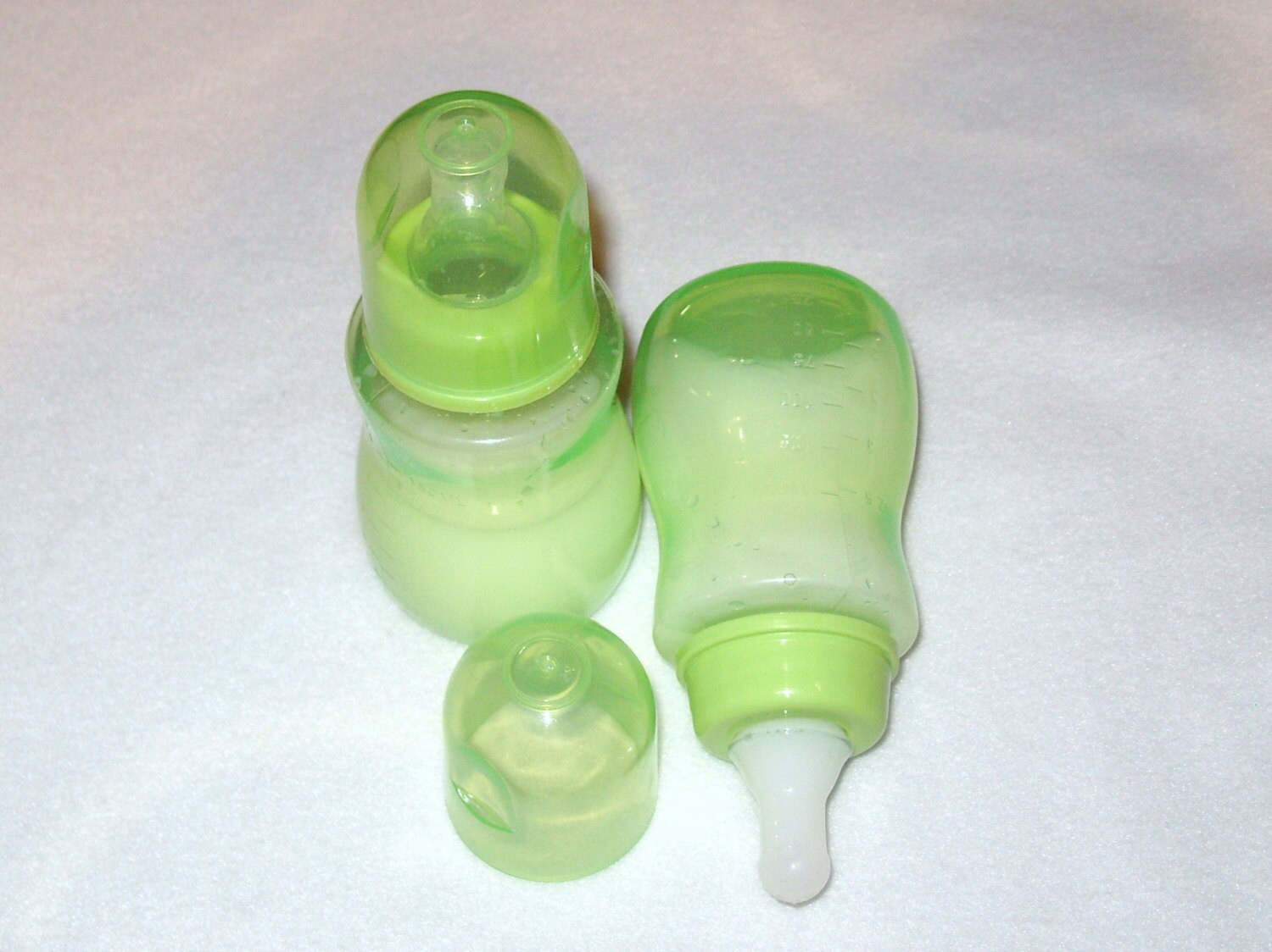 2 x Reborn Baby Bottles FAKE FAUX Formula Milk Suit Doll OOAK