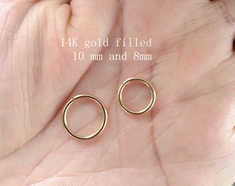 16 gauge Gold Nose Ring Hoop.