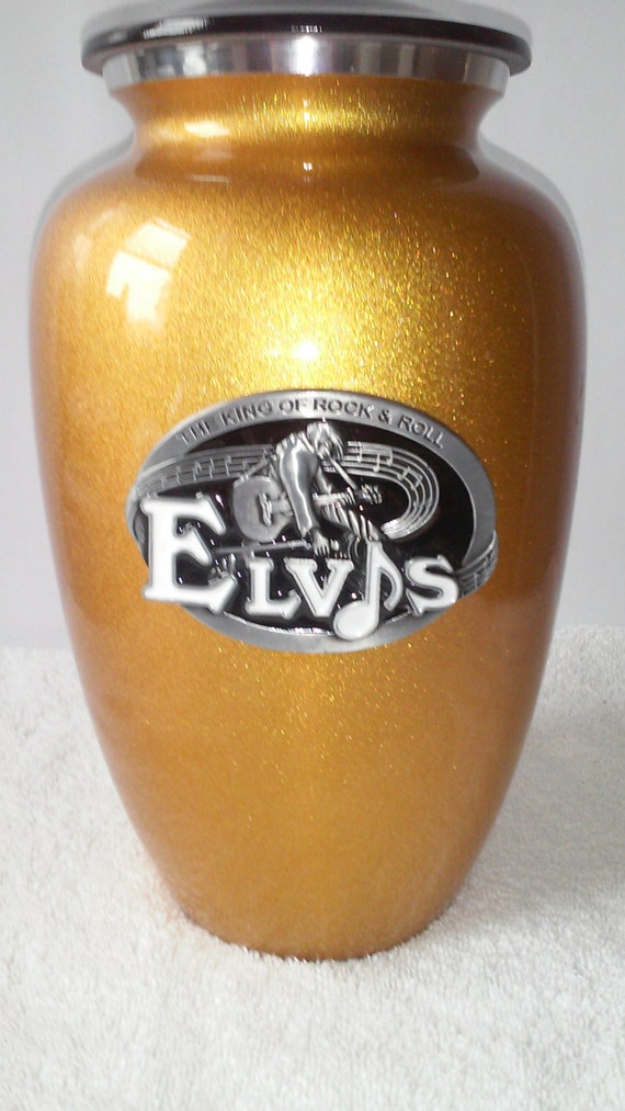 824 Elvis Gold Adult Metal Cremation Funeral Urn