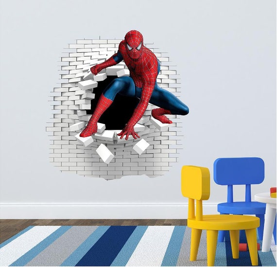 3D Spiderman Wall decal sticker great for the kids by ArtogText