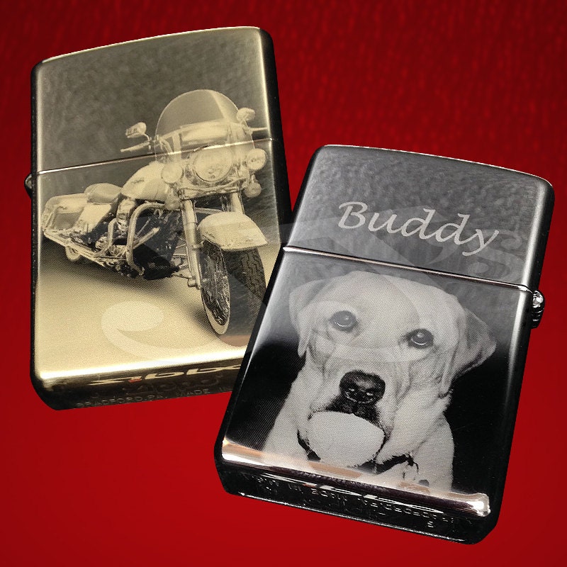 Photo engraved Zippo Lighter by JJsEngrave on Etsy