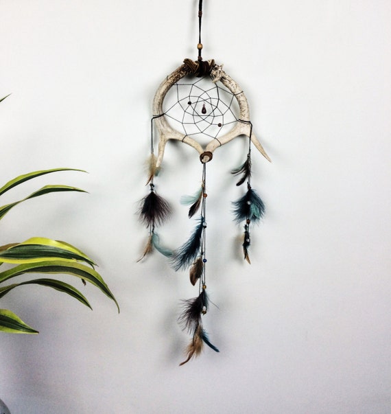 Antler dream catcher. Unique dream catcher. Deer antlers.