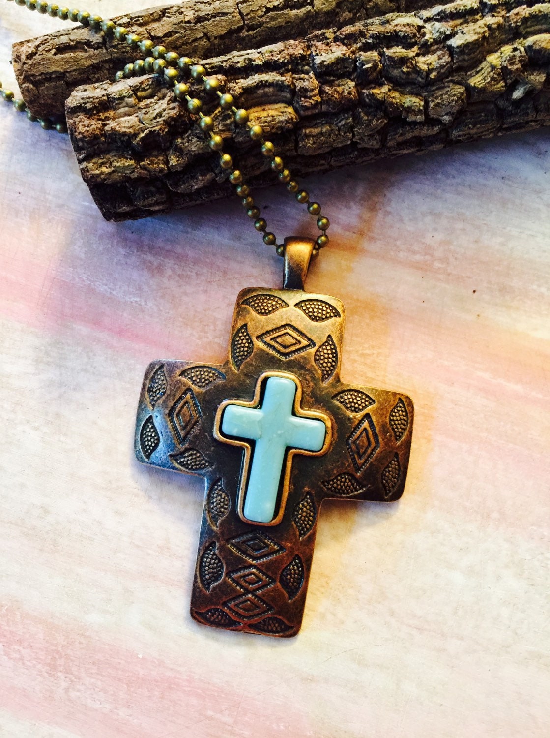 Womens western cross necklace Clearance