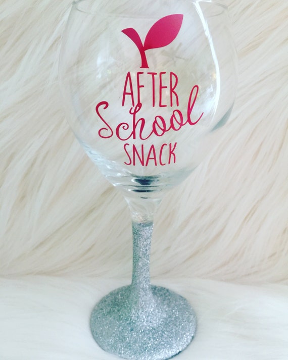 Download After School Snack Wine Glass-teacher by OhMyGlitterDesigns