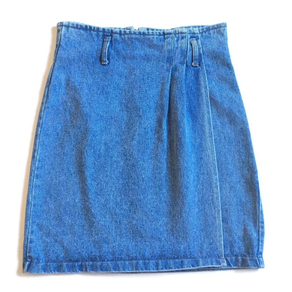 Vintage 90s High Waisted Denim Jean Skirt