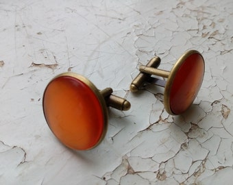 cufflinks orange cuff links custom cufflink bow tie mens gift daddy gifts boyfriend anniversairy party nacre le bouton de manchette cuftlink