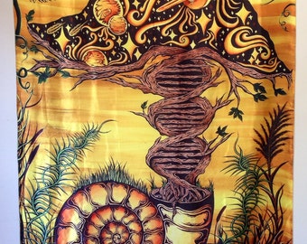 DNA Tree Tapestry. Design By Melanie Bodnar Of Enlighten Clothing Co.