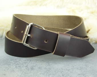 Mens leather belt, custom sized belt, Horween belt, 1.25" wide belt, mens leather belt, genuine leather belt, gift for him, mens belt