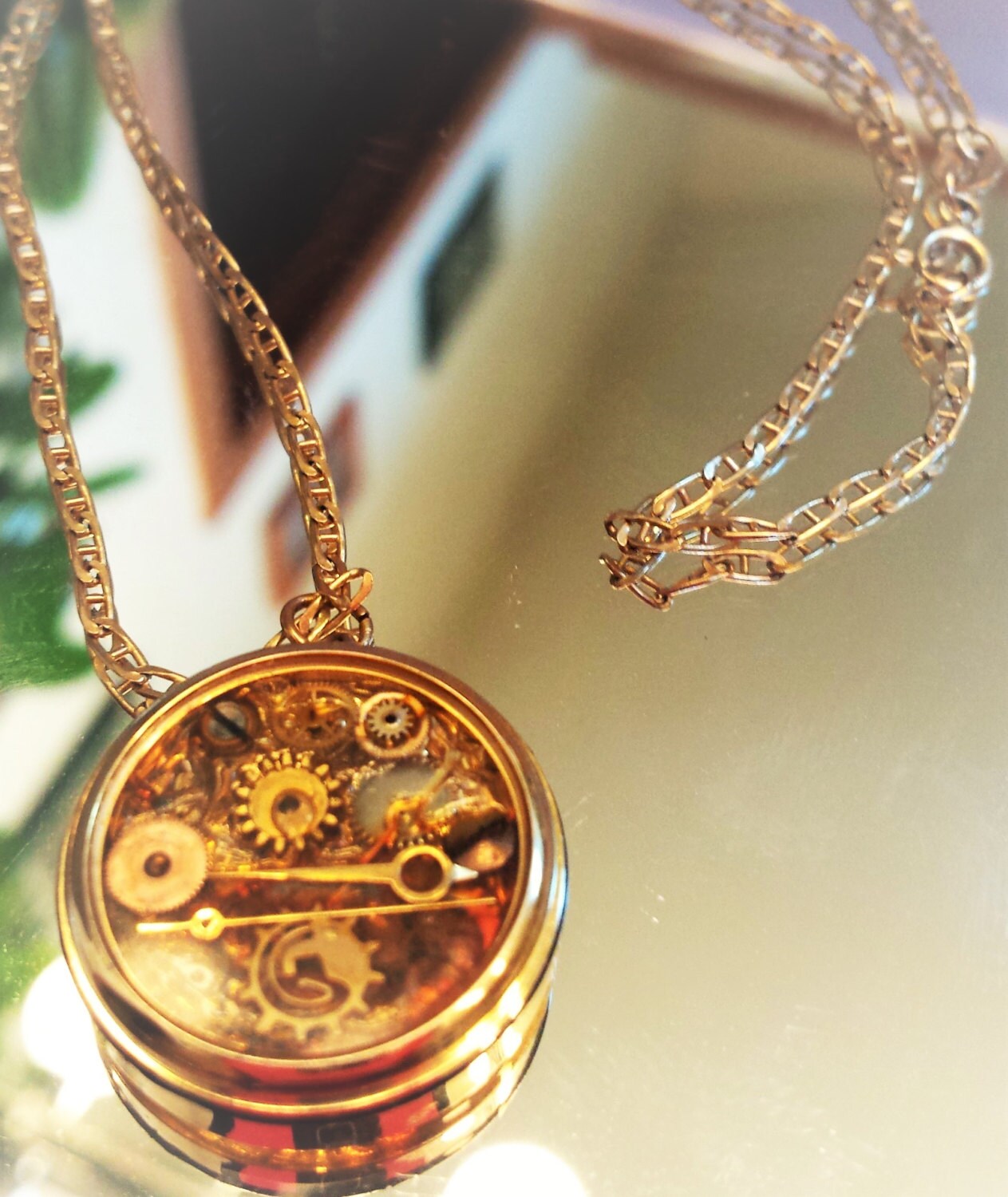 Gold Watch Necklace