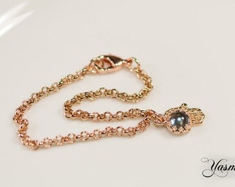Topaz rose gold plated