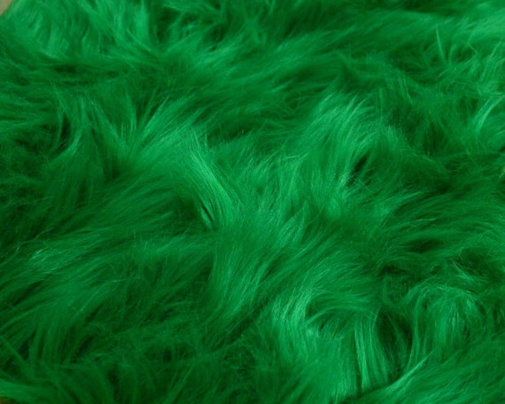 Green Fur Fabric Emerald Green Faux Fur Fabric by ModernPelage