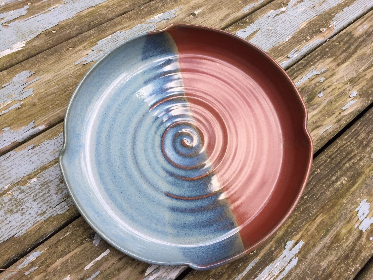 Large Handmade Pottery Serving Platter By Studiospitfire On Etsy