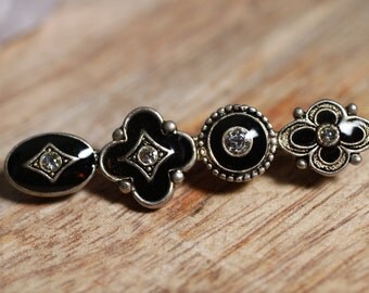 Vintage enamel and rhinestone Pin