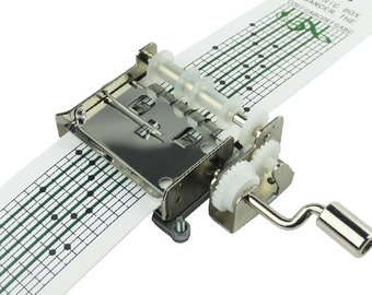 15 Notes Customize Tune Hand Crank Music Box Movements with 20 Musical Strip
