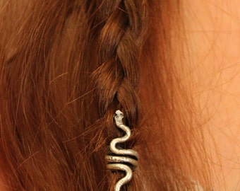 Small Snake hair beads • Viking beads • Beard jewelry • Viking hair beads • Bead hair accessory • Dreadlock accessories • Viking jewelry